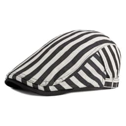 LDSLYJR Cotton Solid Color Striped Newsboy Caps Flat Peaked Cap Men and Women Painter Beret Hats 12