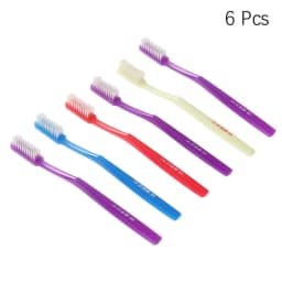 6pcs Super Hard Toothbrush Adult Toothbrush Hard Bristles Cleaning Teeth Stain Manual Brush Hygiene Travel Dental
