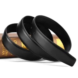 Belts No Buckle 2.8 3.0 3.5 cm Width Brand Automatic Buckle Black Genuine Leather Men's Belts Body Without Buckle Strap