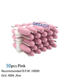 50pcs/set Teeth Whitening Equipment dental polishing 2.35mm dental silicone Rubber polishers burs