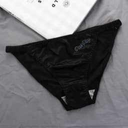 Sexy Girl Thongs Women Glossy Underwear Panty Low Waist Solid Color Satin Fabric Briefs Embroidery Fitness Sports Underpants