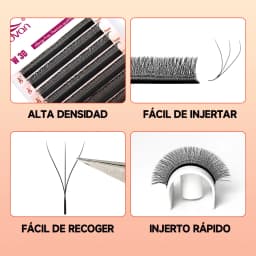 FADVAN 3D W Lashes 0.07 C/D/L/M Premade Lash Extensions Natural Soft Black/Brown Lashes Faux Mink Individual Lashes