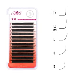 FADVAN 3D W Lashes 0.07 C/D/L/M Premade Lash Extensions Natural Soft Black/Brown Lashes Faux Mink Individual Lashes