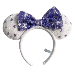 Disney New February Pirate Mickey Mouse Ear Headband Sequin Hair Bow Cosplay Party Headwear Girl Toy Birthday Gift