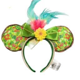 Disney New February Pirate Mickey Mouse Ear Headband Sequin Hair Bow Cosplay Party Headwear Girl Toy Birthday Gift