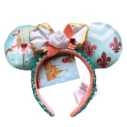 Disney New February Pirate Mickey Mouse Ear Headband Sequin Hair Bow Cosplay Party Headwear Girl Toy Birthday Gift