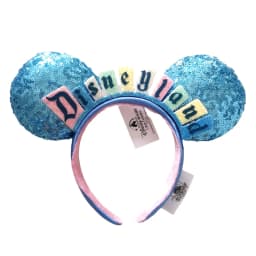 Disney New February Pirate Mickey Mouse Ear Headband Sequin Hair Bow Cosplay Party Headwear Girl Toy Birthday Gift