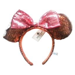 Disney New February Pirate Mickey Mouse Ear Headband Sequin Hair Bow Cosplay Party Headwear Girl Toy Birthday Gift