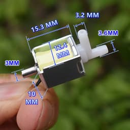 Micro Solenoid Valve 2-position 3-way DC 5V 6V 1.5W Mini 10mm Electromagnetic Valve Electrically Controlled Air Valve Switch