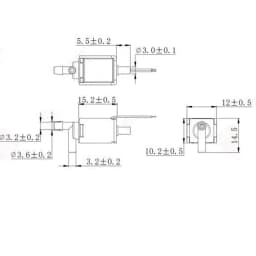 Micro Solenoid Valve 2-position 3-way DC 5V 6V 1.5W Mini 10mm Electromagnetic Valve Electrically Controlled Air Valve Switch