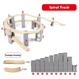 All Kinds Wooden Train Track Accessories Beech Wooden Railway Track Fit for All Brand Train Toys for Children Educational