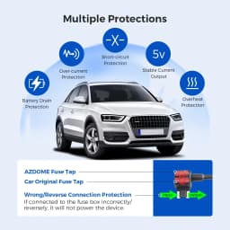 AZDOME JYX05 Car DVR Record Hardwire Kit For M660/M550 Max/M300S/GS63H Pro Low Vol Protection Type-C Port 12V-24V in 5V 2.5A out
