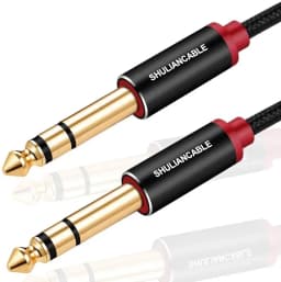 Lungfish Guitar Instrument Cable, 6.35mm TRS Stereo Audio Cable Male to Male for Electric Guitar, Bass Guitar, Electric Mandolin