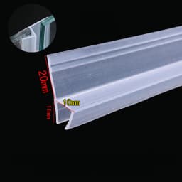 6 8 10 12mm Glass Seals Frameless Shower Bathroom Door Window Balcony Screen Sealing Strip Weatherstrip Draft Stopper Big H