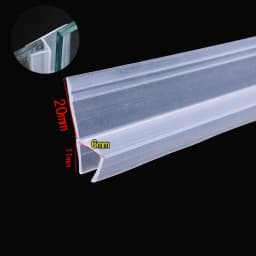 6 8 10 12mm Glass Seals Frameless Shower Bathroom Door Window Balcony Screen Sealing Strip Weatherstrip Draft Stopper Big H