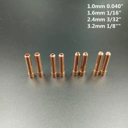 10N24S 2.4mm 1.0mm,1.6mm,3.2mm TIG Short Collet Tips For WP17 18 26 TIG Welding Torch Series 8pcs
