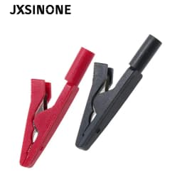 JXSINONE P2009 6Colors Full Insulated Crocodile clip connect 2mm Banana Female Adapter Test Probe Alligator Clip