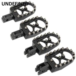 Wide MX Foot Pegs Motorcycle Footpegs Driver Passenger Front/Rear CNC For Harley Softail Fat Bob Breakout FLFB/S FXBB 2018-2023
