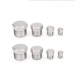 1/8" 1/4" 3/8" 1/2" 3/4" 1" 1-1/4" 1-1/2" 2" BSPT NPT Male 316 304 Stainless Steel Countersunk End Plug Square Head Cap