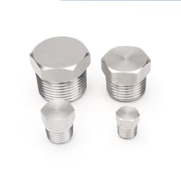 1/8" 1/4" 3/8" 1/2" 3/4" 1" 1-1/4" 1-1/2" 2" BSPT NPT Male 316 304 Stainless Steel Countersunk End Plug Square Head Cap