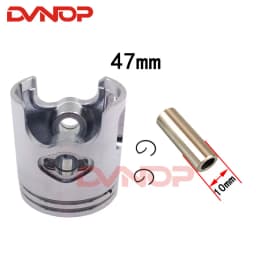 70cc 47mm Cylinder PISTON Piston+ Rings +Gasket + 10mm Wrist Pin SET 10MM PIN FOR JOG MINARELLI 2-STROKE SCOOTER MOTOR