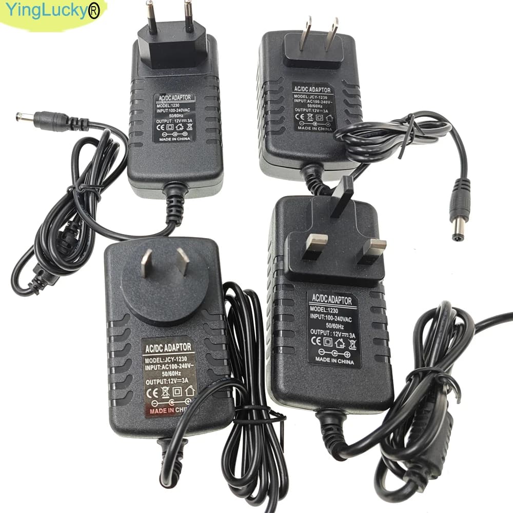 DC 12V 3A Power Adapter Supply EU/US/UK/AU Plug To Arcade Gameboard Pandora Box and Arcade Amplifier