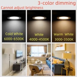 LED Downlight 220V Dimmable Three colors dimming 5W 7W 9W 12W 15W Recessed LED Ceiling Downlight Light Cold Warm white Lamp