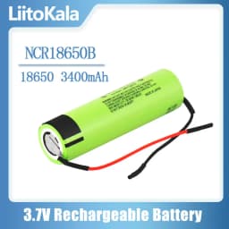 LiitoKala New Original NCR18650B 3.7v 3400mAh 18650 Li-ion Rechargeable Battery Welding Silica gel Cable DIY
