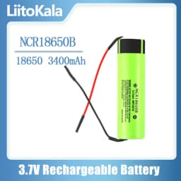 LiitoKala New Original NCR18650B 3.7v 3400mAh 18650 Li-ion Rechargeable Battery Welding Silica gel Cable DIY