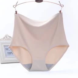 Women's underwear ice silk High waist Seamless Panties soft Lingerie Slimming Abdomen In Hip Lift plus size Breathable Briefs