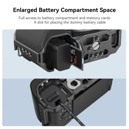 SmallRig for Sony ZV-E10 Cage with Silicone Grip and Built-in Quick Release Plate for Arca-Swiss Cage Rig Kit w Cold Shoe 3538