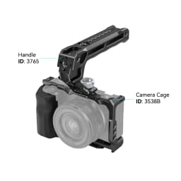 SmallRig for Sony ZV-E10 Cage with Silicone Grip and Built-in Quick Release Plate for Arca-Swiss Cage Rig Kit w Cold Shoe 3538