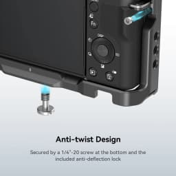 SmallRig for Sony ZV-E10 Cage with Silicone Grip and Built-in Quick Release Plate for Arca-Swiss Cage Rig Kit w Cold Shoe 3538