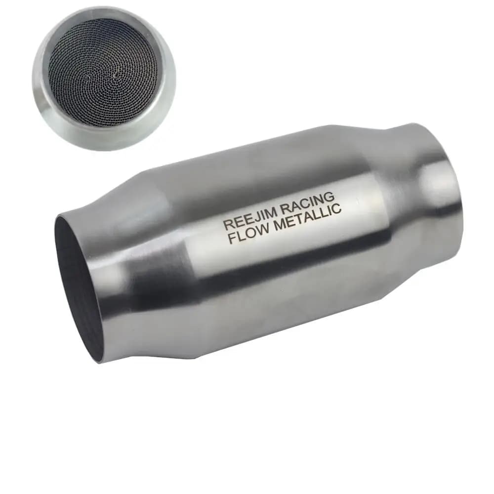 4" x 8" High-Flow Catalytic Converter - 200 Cell/cpsi Metallic Substrate - 2.5"/3" In/Out - EPA & Euro 3 Compliant