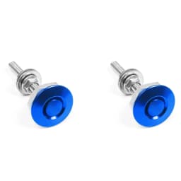 2x Universal Aluminum Bumper Quick Release Fasteners Kit Fit for Car Trunk Fender Hatch Lid Black Engine Bonnet Lock Latch Clips