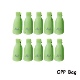 10 Pcs/Bag Colorful Acrylic Nail Art Soak Off Cap Clips Nails Cleaning Manicure UV Gel Polish Soak off Wrap Tools For Finger