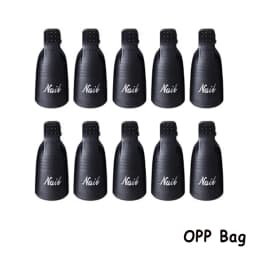 10 Pcs/Bag Colorful Acrylic Nail Art Soak Off Cap Clips Nails Cleaning Manicure UV Gel Polish Soak off Wrap Tools For Finger