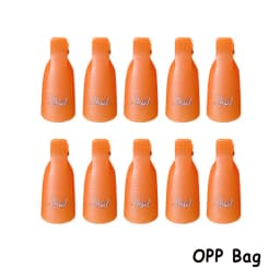 10 Pcs/Bag Colorful Acrylic Nail Art Soak Off Cap Clips Nails Cleaning Manicure UV Gel Polish Soak off Wrap Tools For Finger