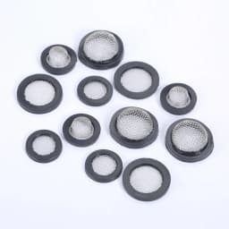 10Pcs 1/2" 3/4" O-Ring Seal Hose Gasket Rubber Washer with Net for Faucet Grommet Rubber Gasket Filter Washer Sink Strainer Tool
