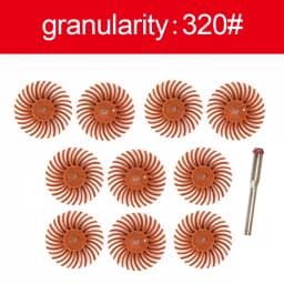 1" Radial Bristle Disc Kit Abrasive Brush 3/2.35mm Shank Detail Polishing Wheel for Rotary Tool Accessories