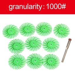 1" Radial Bristle Disc Kit Abrasive Brush 3/2.35mm Shank Detail Polishing Wheel for Rotary Tool Accessories
