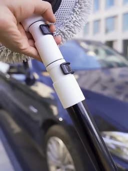 2025 New 15 Degree Bend Car Cleaning Brush Car Wash Brush 3-Section Broom Telescoping Long Handle Cleaning Mop Cleaning Tools
