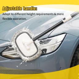 2025 New 15 Degree Bend Car Cleaning Brush Car Wash Brush 3-Section Broom Telescoping Long Handle Cleaning Mop Cleaning Tools