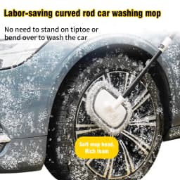 2025 New 15 Degree Bend Car Cleaning Brush Car Wash Brush 3-Section Broom Telescoping Long Handle Cleaning Mop Cleaning Tools