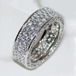 Huitan Luxury Wide Promise Rings for Women Pull Paved CZ Sparkling Wedding Bands Rings Silver Color/Gold Color Fashion Jewelry