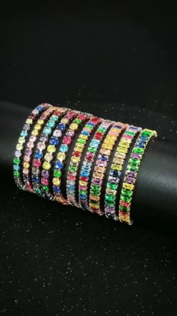 Adjustable Multicolor Tennis Bracelets for Women Ladies Wedding Rainbow Colorful Zircon Charm Bracelet Hand Chain Jewelry DZH043