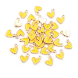 50Pcs 9x10mm Small Colorful Alloy Heart Charms Cute Love Pendants For DIY Bracelet Necklaces Jewelry Making Accessories