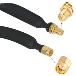 1PCS Window and Door Feed Thru Jumper  SMA Male Plug to SMA Female Jack RF Coaxial Jumper 50Ohm Pigtail for LTE Antenna Cable