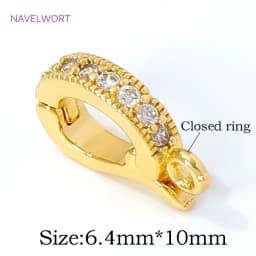 Trendy 18K Gold Plated Hinged Necklace Enhancer For DIY Necklace Making Supplies Brass Pendant Bail Jewelry Materials Wholesale