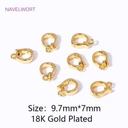 Trendy 18K Gold Plated Hinged Necklace Enhancer For DIY Necklace Making Supplies Brass Pendant Bail Jewelry Materials Wholesale
